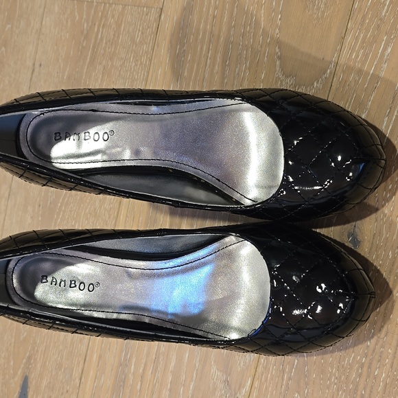 Bamboo Patent Platform Heels - Picture 2 of 6